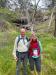 Jane and Frank at the Warby Ranges Heritage trail waterfall